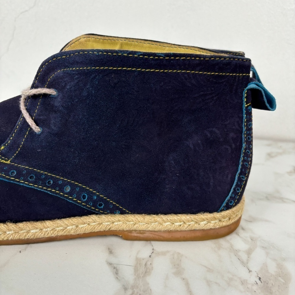 Robert Graham Men's Navy Blur Kamiko Chukka Boot Sz 12 - Picture 5 of 12